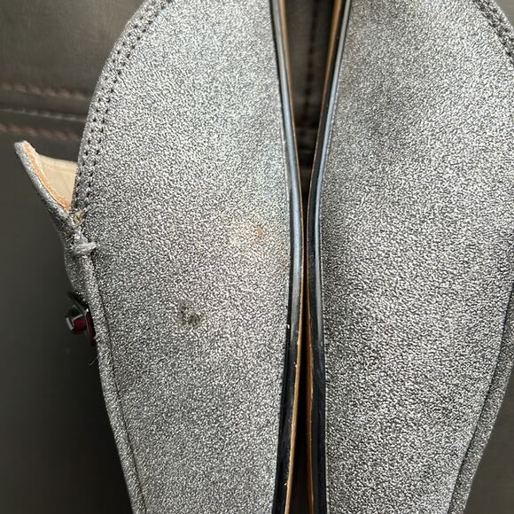 Botkier | Gumetal Silver Shimmer Clare Holiday Loafers Slides size 9 - Picture 5 of 7